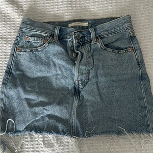 Levi's Blue Denim Mini Skirt